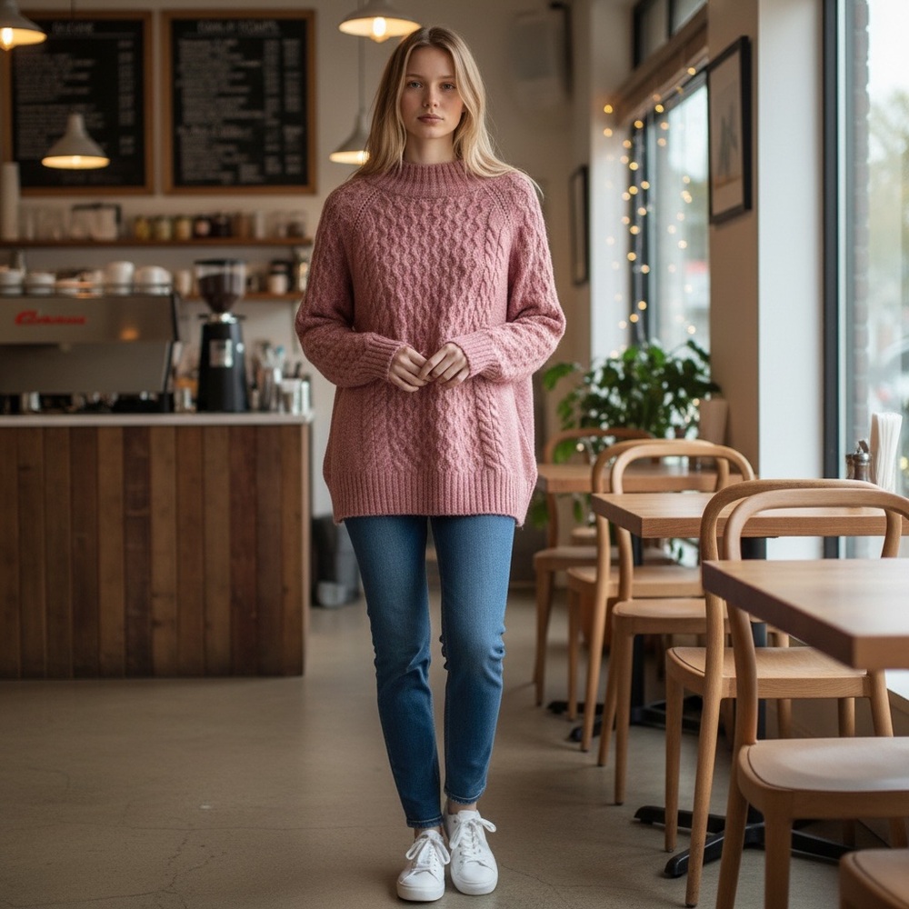 A New Day Soft Pink Knit Sweater